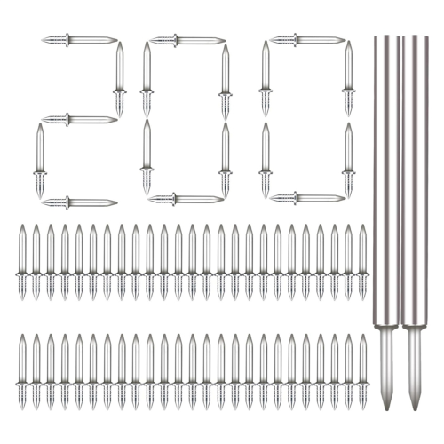 200Pcs Baseboard Seamless Nails Double-Headed Scre 1