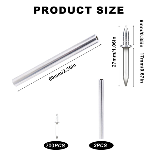 200Pcs Baseboard Seamless Nails Double-Headed Scre 2