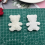 50 peças 50x55mm apliques de urso de pelúcia acolchoados para 7