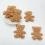 50 peças 50x55mm apliques de urso de pelúcia acolchoados para 6