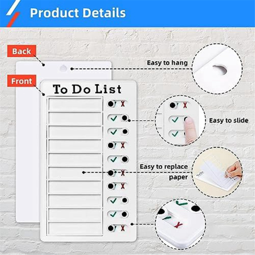 Chore Chart Check List Task Board with Slider Dail 2
