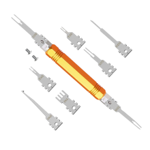 Kit de instrumente pentru îndepărtarea pinilor electrici, cu vârfuri duble înlocuibile