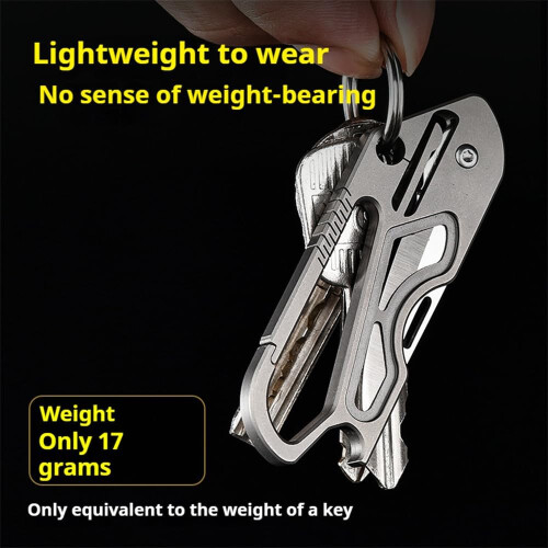 Keychain Knife, Titanium Alloy EDC Multitool Key Cha, Small Pocket 2