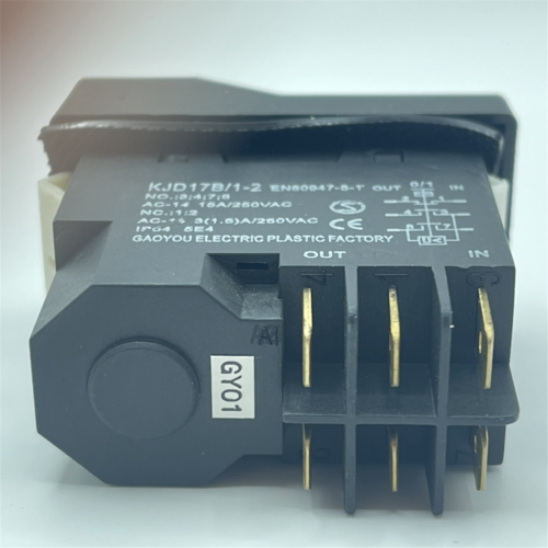 KJD17 Interruptor de botón pulsador de arranque electromagnético de 6 pines 2