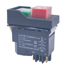 KJD17 Interruptor de botón pulsador de arranque electromagnético de 6 pines