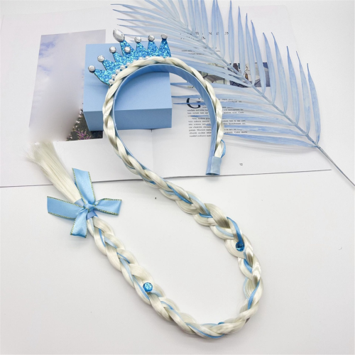 B Princesa Vestir Perucas, Longa Peruca Trançada Headband 2