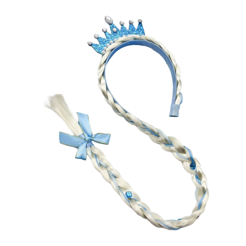 B Princesa Vestir Perucas, Longa Peruca Trançada Headband