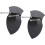 Axe Support Door with Wall Acrylic Wall Sword 2 Pieces for Playroom (Black) 2
