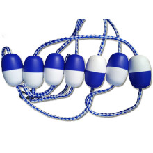 Swimming pool lane divider, rope, float, hook set, 10.9 m, pool buoy L1m/3.28ft