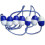 Swimming pool lane divider, rope, float, hook set, 10.9 m, pool buoy L1m/3.28ft 1