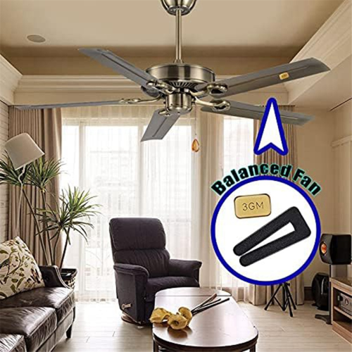 Deckenventilator-Blatt-Auswuchtset, 6-teilig, widerstandsfähig, Schwarz 2