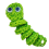 Presente de apoio emocional feito à mão Worry Worm, crochê 8