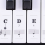 Multicolor Piano Keyboard Stickers, Bold Letter Ve 4