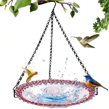 2 peças alimentador de pássaros pendurado para decoração de jardim