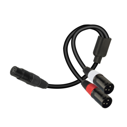 5-πύρηνο θηλυκό XLR σε 3-πύρηνο διπλό XLR αρσενικό Audio Co