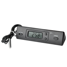 -1 Termômetro automotivo com display LCD C/F Relógio Temperatura