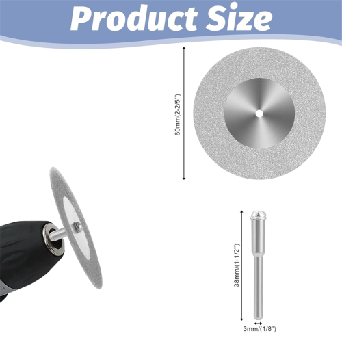 10 pezzi di dischi da taglio per vetro da 60 mm, taglio a diamante 2