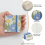 2 peças mini caderno de aquarela 2,4 x 2,4 polegadas 300g 4