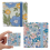 2 peças mini caderno de aquarela 2,4 x 2,4 polegadas 300g 8