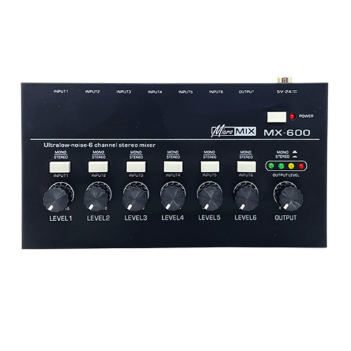 Mixer de linha estéreo de 6 canais com ruído ultrabaixo Mini P 1
