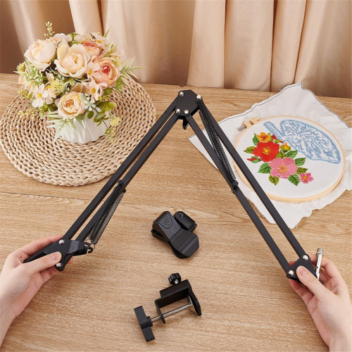 Black Embroidery Table Stand Kit 8-12mm Hole Hand 2