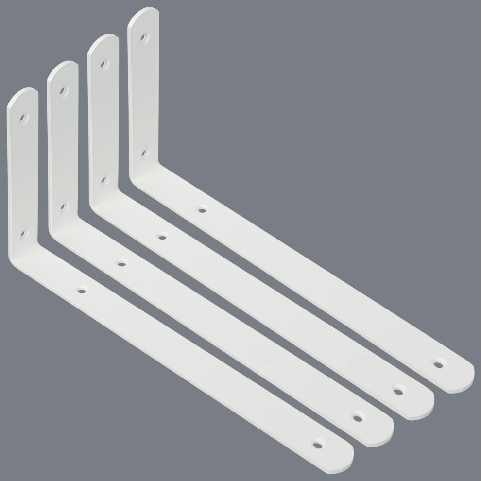 Floating Shelf Brackets,White L Wall Corner Brace,Stainless Steel Joint Angle 6276012722771