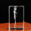 3D Laser Engraved Human Skeletal Crystal Cube Figu 3