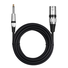 Cabo de áudio de microfone macho de 6,35 mm para XLR para alto-falante