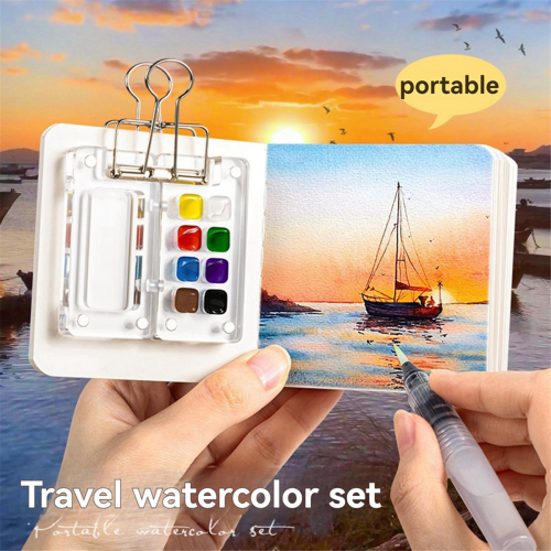 Draagbaar palet, reisverf mini aquarel Sk 2