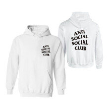 (White, 3XL(Tag 3XL=US XL)) Social Social Anti Club Unisex Hoodie New Long Sleeve Sweatshirt Hood Sweater