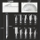Set di 13 coltelli da intaglio in lega di alluminio con 4