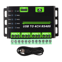 Moduł konwertera USB na RS-485, 4-kanałowy, klasy przemysłowej