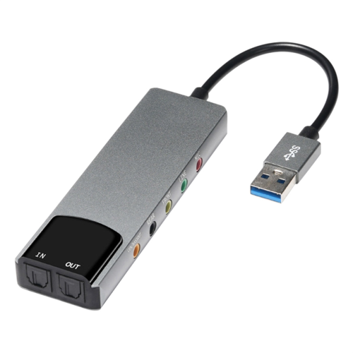 Conținut: Card de sunet optic extern USB, 6 în 1, multifuncțional 1