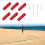 Lot de 6 lignes de beach-volley portables rouges 4
