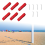 Lot de 6 lignes de beach-volley portables rouges 6