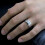1 τεμάχιο Elegant Diamond Ανδρικό Δαχτυλίδι με Κρύσταλλο και Ανοιχτό Δαχτυλίδι 7