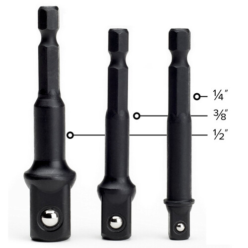 Impact Grade Socket Adapter/Extension Set | Turns 2