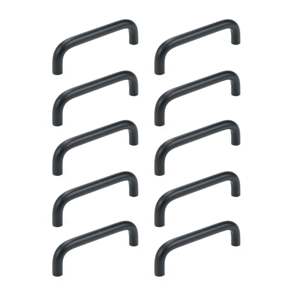 10Pcs Black Drawer Handles Modern Arch Cabinet Hardware Door Handles Wire Drawer Pulls, 3.78' Hole Center 6276012723037