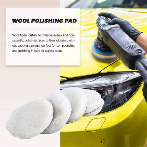 10 peças de almofada de polimento de carro de 125 mm, cera de polimento de 5 polegadas 2