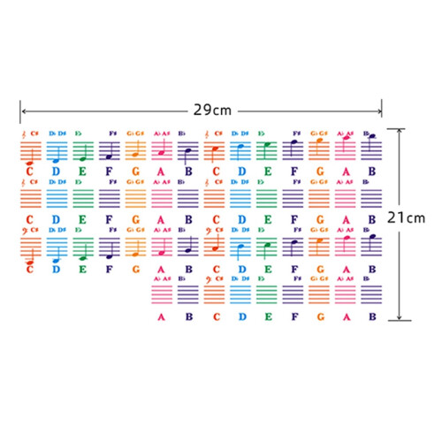 Piano Sticker Transparent Keyboard 49/54/61/88 Key 2
