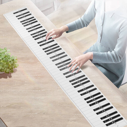 88 teclas de prática de teclado de piano e tabela de notas para Be 2