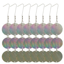 24 unidades/conjunto de discos repelentes de pássaros refletivos pendurados