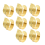 Goldene Serviettenringe, 8er-Set, Blatt-Großringe, Stoff-H 1