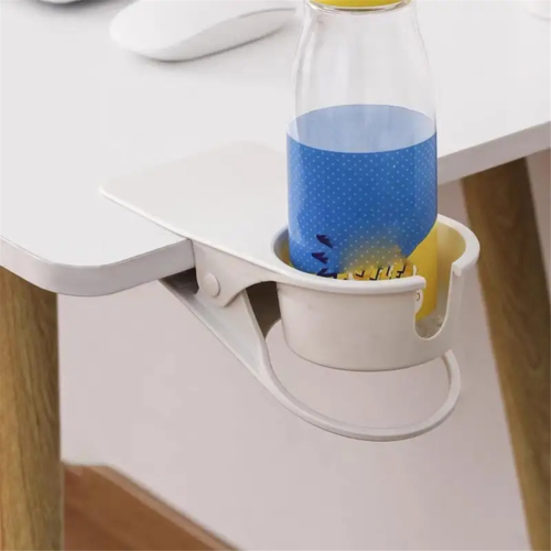 Suporte de copo anti-derramamento com braçadeira lateral de mesa para água W 2