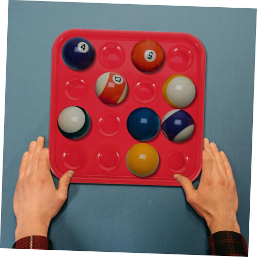 Pool table, billiard table, ball tray, plastic bowl, billiard ball container, storage tray, PP, red. 1