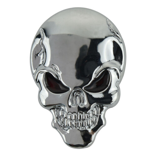Emblema de esqueleto de caveira 3D Punk da moda para carro/motocicleta 1