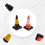 2PCS Simulation Road Cone Reflective Model for 1/1 6