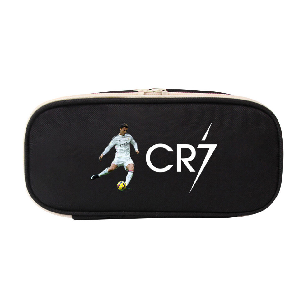 (Black 1) Pattern Printing Cr7 Canvas Stationery Pen Case Large Capacity Pen Gift Bag-image-OPC-PHZZY5Q-NEW