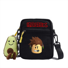 (Black 1) Pattern Roblox Printing Canvas Single Shoulder Crossbody Fashion Gifts Bags