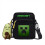 (Black 4) Singleshoulder Minecraft Pattern Crossbody Bag With Pockets Internal Zipper 1
